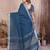 Teal weaving linen cotton saree with blouse