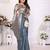 Blue weaving soft organza saree with blouse