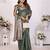 Dark green weaving soft organza saree with blouse