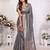Grey weaving soft organza saree with blouse