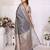 Grey weaving soft organza saree with blouse