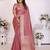 Pink weaving soft organza saree with blouse