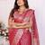 Red weaving soft organza saree with blouse