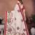 Red printed mal cotton saree with blouse