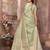 Green weaving soft organza saree with blouse