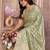 Green weaving soft organza saree with blouse