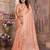 Peach weaving soft organza saree with blouse