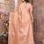 Peach weaving soft organza saree with blouse