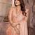 Peach weaving soft organza saree with blouse