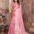 Pink weaving soft organza saree with blouse