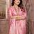 Pink weaving soft organza saree with blouse