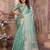 Sea green weaving soft organza saree with blouse