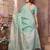 Sea green weaving soft organza saree with blouse