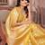 Yellow weaving soft organza saree with blouse