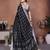 Black weaving linen cotton saree with blouse