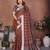 Chocolate weaving linen cotton saree with blouse