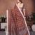 Chocolate weaving linen cotton saree with blouse