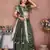Green weaving linen cotton saree with blouse