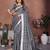 Grey weaving linen cotton saree with blouse