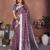 Purple weaving linen cotton saree with blouse