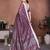 Purple weaving linen cotton saree with blouse