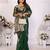 Dark green weaving soft organza saree with blouse
