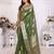 Green weaving soft organza saree with blouse