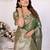 Green weaving soft organza saree with blouse