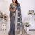 Grey weaving soft organza saree with blouse
