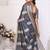 Grey weaving soft organza saree with blouse