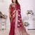 Maroon weaving soft organza saree with blouse
