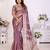 Mauve weaving soft organza saree with blouse