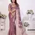 Mauve weaving soft organza saree with blouse