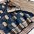 Navy blue weaving soft organza saree with blouse