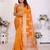 Orange weaving soft organza saree with blouse