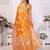 Orange weaving soft organza saree with blouse
