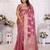 Pink weaving soft organza saree with blouse