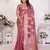 Pink weaving soft organza saree with blouse