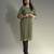 Women's cotton straight olive green with multi color embellished kurta