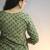 Women's cotton straight olive green with multi color embellished kurta