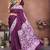 purple handmade bhandhej viscos silk blend saree with blouse