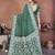 green handmade bhandhej viscos silk blend saree with blouse