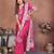 pink handmade bhandhej viscos silk blend saree with blouse