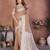 cream handmade bhandhej viscos silk blend saree with blouse