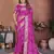 Pink handmade bhandhej viscos silk blend saree with blouse