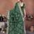 green handmade bhandhej viscos silk blend saree with blouse