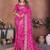 pink handmade bhandhej viscos silk blend saree with blouse