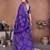 blue handmade bhandhej viscos silk blend saree with blouse