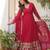 Faux Blooming Heavy Sequins Embroidered Stitched Gown with Dupatta     Pink | 56" Length