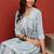 ethnic motif lucknowi chikankari greyish blue angrakha kurta & palazzo set for women